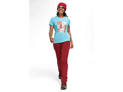 MAIER SPORTS Damen Shirt Waltraut Print 1/2 Arm Blau
