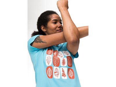 MAIER SPORTS Damen Shirt Waltraut Print 1/2 Arm Blau