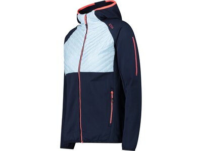 CMP Damen Kapuzensweat WOMAN JACKET FIX HOOD HYBRID Blau