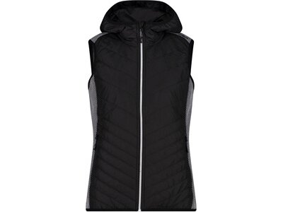 CMP Damen Kapuzensweat WOMAN VEST HYBRID FIX HOOD Schwarz