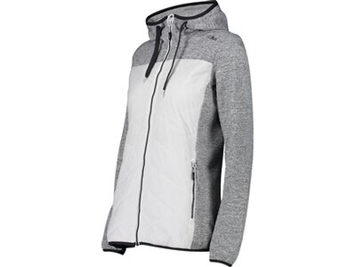 CMP Damen Kapuzensweat WOMAN HYBRID JACKET FIX HOOD Silber