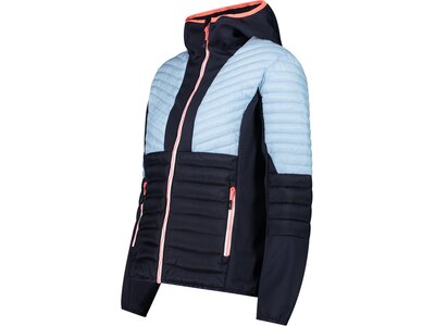 CMP Damen Jacke WOMAN JACKET FIX HOOD HYBRID Blau