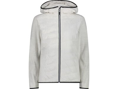 CMP Damen Kapuzensweat WOMAN JACKET HYBRID FIX HOOD Weiß