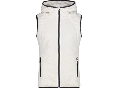 CMP Damen Weste WOMAN VEST HYBRID FIX HOOD Weiß