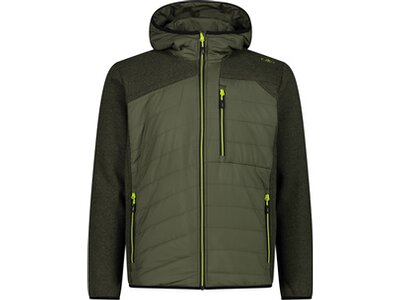 CMP Herren Kapuzensweat MAN JACKET HYBRID FIX HOOD Grün