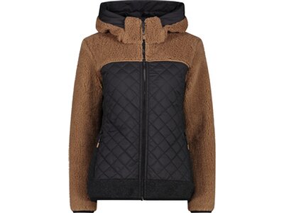 CMP Damen Kapuzensweat WOMAN JACKET HYBRID FIX HOOD Braun