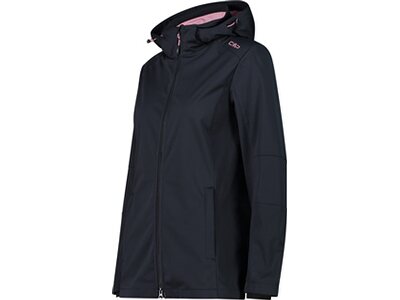 CMP Damen Softshell-Jacke WOMAN JACKET ZIP HOOD Schwarz