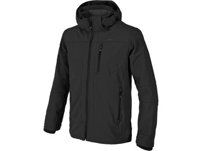 CMP Herren Funktionsjacke Herren Softshelljacke mit Kapuze Men Softshell Jacket Zip Hood Schwarz