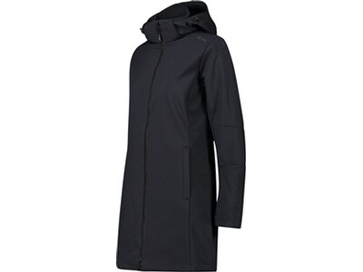 CMP Damen Funktionsjacke Kapuzen Softshellmantel Schwarz