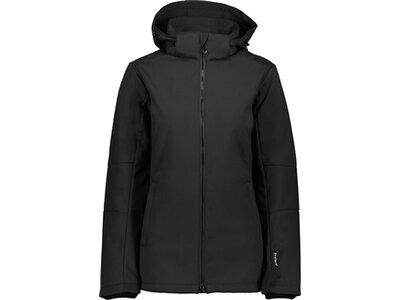 CMP Damen Funktionsjacke WOMAN ZIP HOOD SOFTSHELL LONG JACKET Schwarz