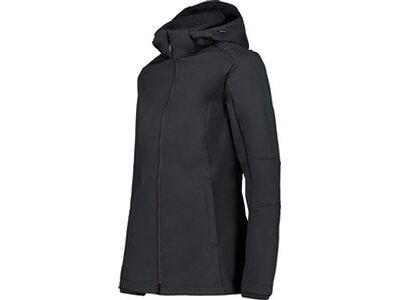 CMP Damen Funktionsjacke WOMAN ZIP HOOD SOFTSHELL LONG JACKET Schwarz