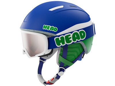HEAD Kinder Helm MOJO SET blue/green Silber