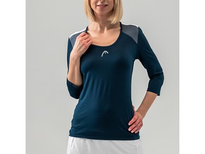 HEAD Damen Shirt CLUB 22 Tech 3/4 Shirt W Blau
