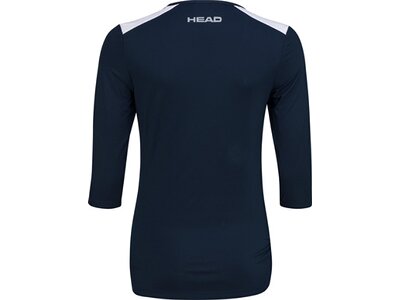 HEAD Damen Shirt CLUB 22 Tech 3/4 Shirt W Blau