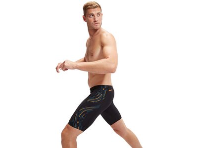 SPEEDO Badehose TECH PNL JAM AM BLACK/BLUE Schwarz