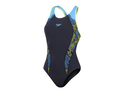 SPEEDO Damen Schwimmanzug PLMT PT LNBK AF NAVY/BLUE Blau