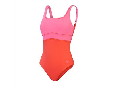 SPEEDO Damen Schwimmanzug SPDSCU CNTR ECLIPSE 1PC AF RED/PINK Rot