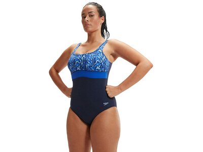 SPEEDO Damen Schwimmanzug SPDSCU CNTR ECLPS PT 1PC AF NAVY/BLUE Blau