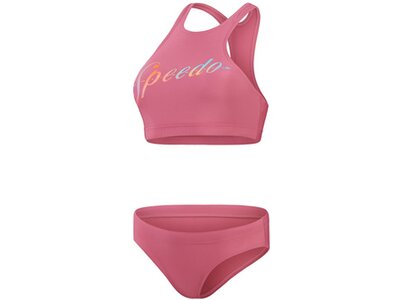SPEEDO Damen Schwimmanzug LOGO VOLLEY 2PC AF PINK Pink