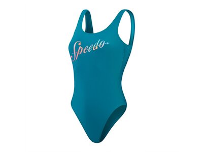 SPEEDO Damen Schwimmanzug LOGO DEEP UBK 1PC PT AF BLUE Blau