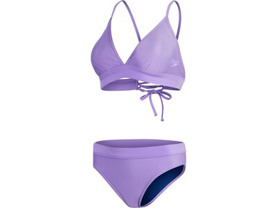 SPEEDO Damen Badeanzug BANDED TRI 2PC AF PURPLE Lila