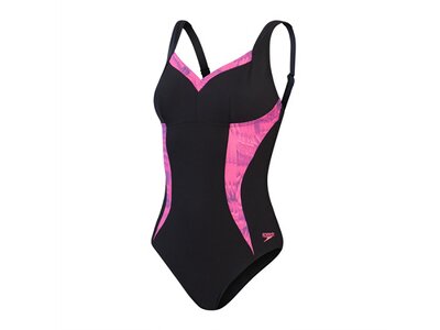 SPEEDO Damen Schwimmanzug SPDSCU PT LUNAELUSTRE 1PC AF BLACK/PINK Pink