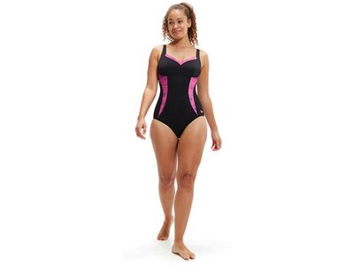 SPEEDO Damen Schwimmanzug SPDSCU PT LUNAELUSTRE 1PC AF BLACK/PINK Pink