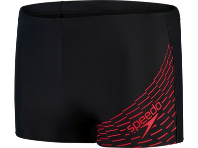 SPEEDO Badehose MEDLEY LOGO ASHT AM BLACK/RED Schwarz