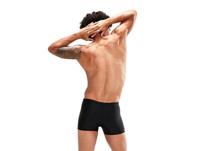 SPEEDO Badehose MEDLEY LOGO ASHT AM BLACK/RED Schwarz