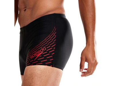 SPEEDO Badehose MEDLEY LOGO ASHT AM BLACK/RED Schwarz