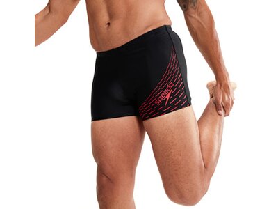 SPEEDO Badehose MEDLEY LOGO ASHT AM BLACK/RED Schwarz
