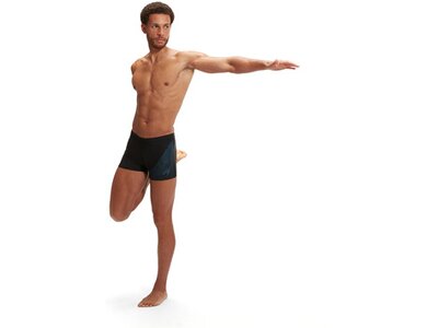 SPEEDO Badehose MEDLEY LOGO ASHT AM BLACK/BLUE Schwarz