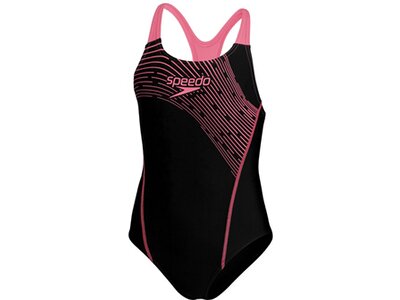 SPEEDO Kinder Schwimmanzug Girls Medley Logo Medalist Schwarz