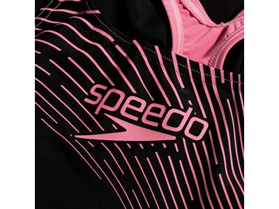 SPEEDO Kinder Schwimmanzug Girls Medley Logo Medalist Schwarz