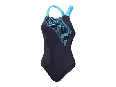 SPEEDO Damen Schwimmanzug Womens Medley Logo 1 Piece Blau