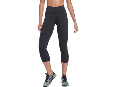 REEBOK Damen Caprihose TS LUX 3/4 TIGHT Schwarz