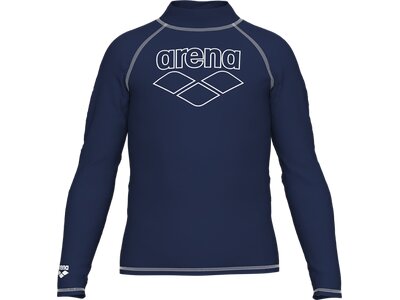 ARENA Kinder Shirt UNISEX JR RASH VEST L/S GRAPH Blau
