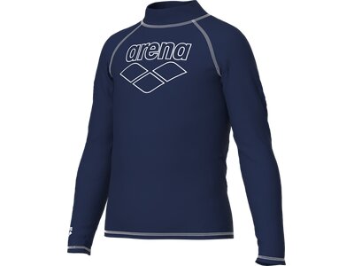 ARENA Kinder Shirt UNISEX JR RASH VEST L/S GRAPH Blau