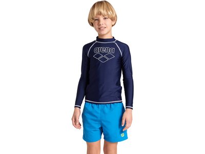 ARENA Kinder Shirt UNISEX JR RASH VEST L/S GRAPH Blau