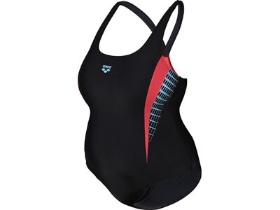 ARENA Damen Schwimmanzug W THREEFOLD V BACK ONE PIECE P Schwarz