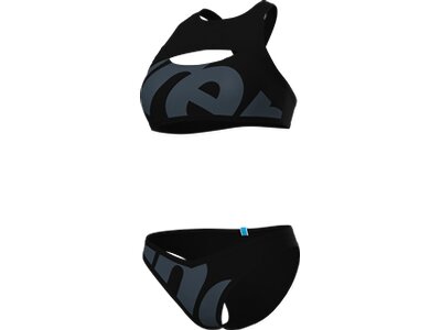 ARENA Damen Badeanzug WOMEN'S LOGO BRASSIERE BIKINI RACER BACK Schwarz