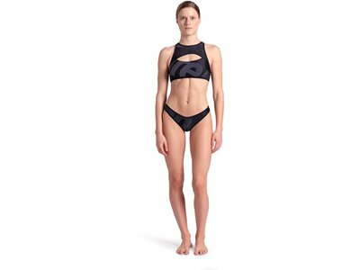 ARENA Damen Badeanzug WOMEN'S LOGO BRASSIERE BIKINI RACER BACK Schwarz