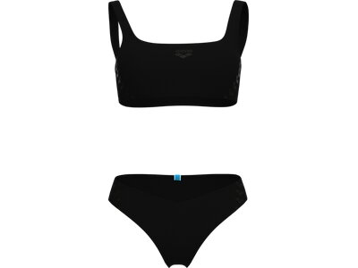 ARENA Damen Badeanzug WOMEN'S TEAM STRIPE BIKINI BRALETTE Schwarz