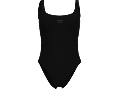 ARENA Damen Badeanzug WOMEN'S TEAM STRIPE SWIMSUIT U BACK Schwarz