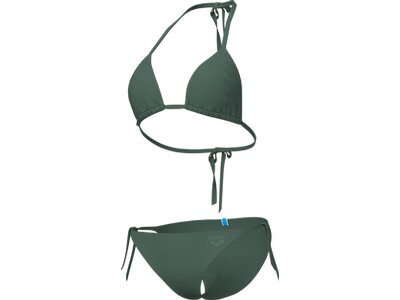 ARENA Damen Badeanzug WOMEN'S TEAM STRIPE STRING BIKINI TRIANGLE Grün