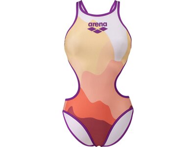 ARENA Damen Schwimmanzug WOMEN'S ONE MORNING LIGHT SWIMSUIT TECH BACK Bunt