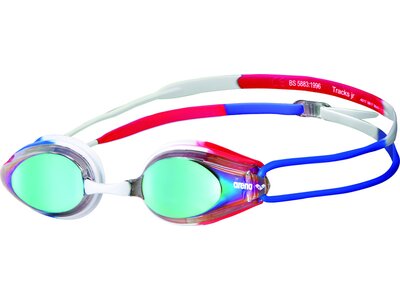 arena Kinder Wettkampf Schwimmbrille Tracks Mirror Junior Bunt