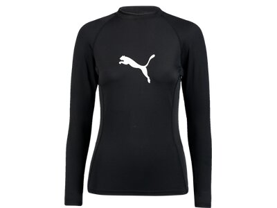 PUMA Damen Shirt SWIM WOMEN LONG SLEEVE RASH GU Schwarz