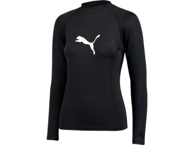 PUMA Damen Shirt SWIM WOMEN LONG SLEEVE RASH GU Schwarz