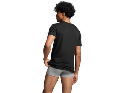 PUMA Basic Herren V-Ausschnitt T-Shirt 2er-Pack Schwarz